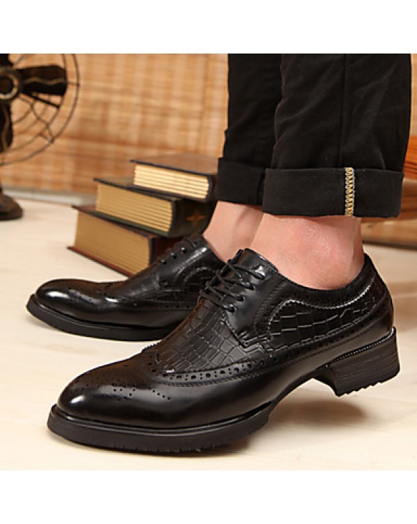 Men's Shoes Office & Career / Party & Evening / Casual Leather Oxfords Black / Brown  