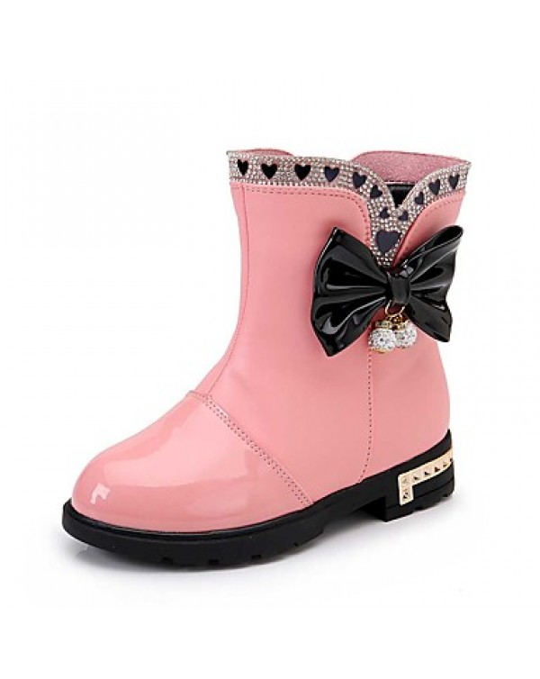 Girl's Boots Spring / Fall / Winter Snow Boots / Motorcycle Boots / Bootie / Comfort Leather Outdoor / Casual Zipper  