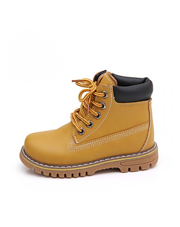 Girl's Boots Fall / Winter Snow Boots / Comfort PU Dress / Casual Flat Heel Others Yellow Sneaker  