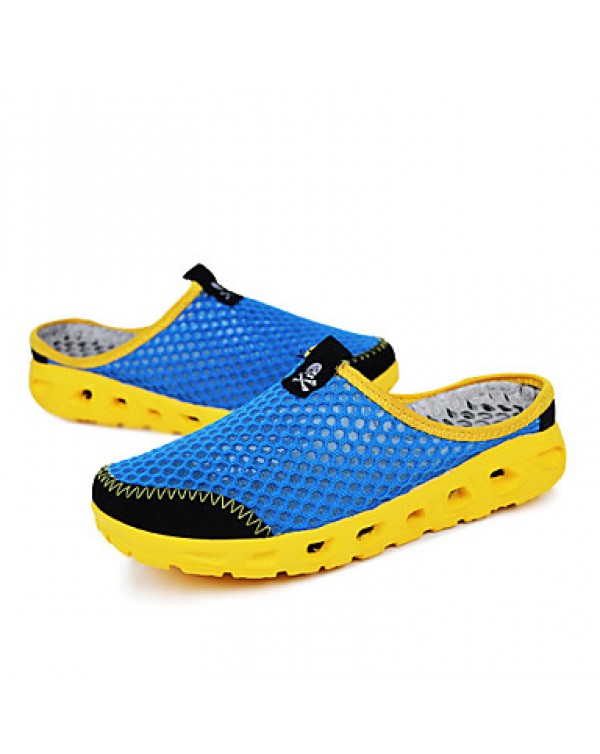 Men's Shoes Casual Tulle Clogs & Mules Black/Blue/Gray  