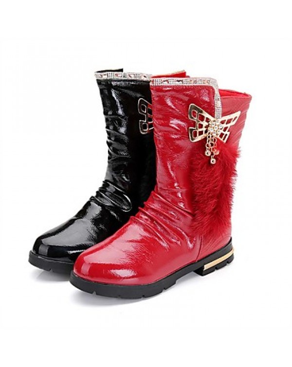 Girl's Boots Spring / Fall / Winter Snow Boots / Motorcycle Boots / Bootie / Comfort Leather Outdoor / Casual Zipper  