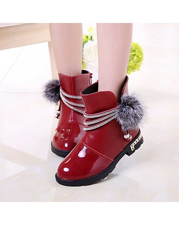 Girl's Boots Spring / Fall / Winter Snow Boots / Motorcycle Boots / Bootie / Comfort Leather Outdoor /  Casual  Zipper  