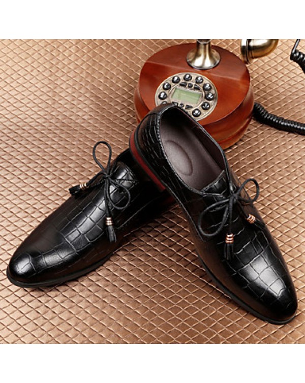 Men's Shoes Office & Career / Party & Evening / Casual Leather Oxfords Black / Brown  