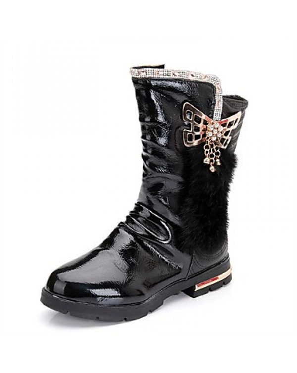 Girl's Boots Spring / Fall / Winter Snow Boots / Motorcycle Boots / Bootie / Comfort Leather Outdoor / Casual Zipper  