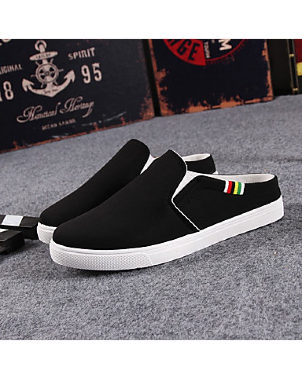 Men's Shoes Athletic Canvas Fashion Sneakers Black / White  