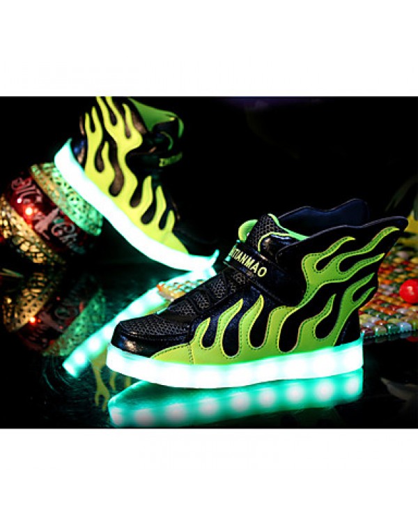 LED Boys' Shoes Casual PU / Tulle Flats / Clogs & Mules Spring / Fall Comfort /  Flats Others / Hook & Loop / Split Joint  